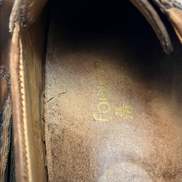BIRKENSTOCKS BROWN LEATHER VINTAGE OXFORD SHOES - Picture 16 of 16